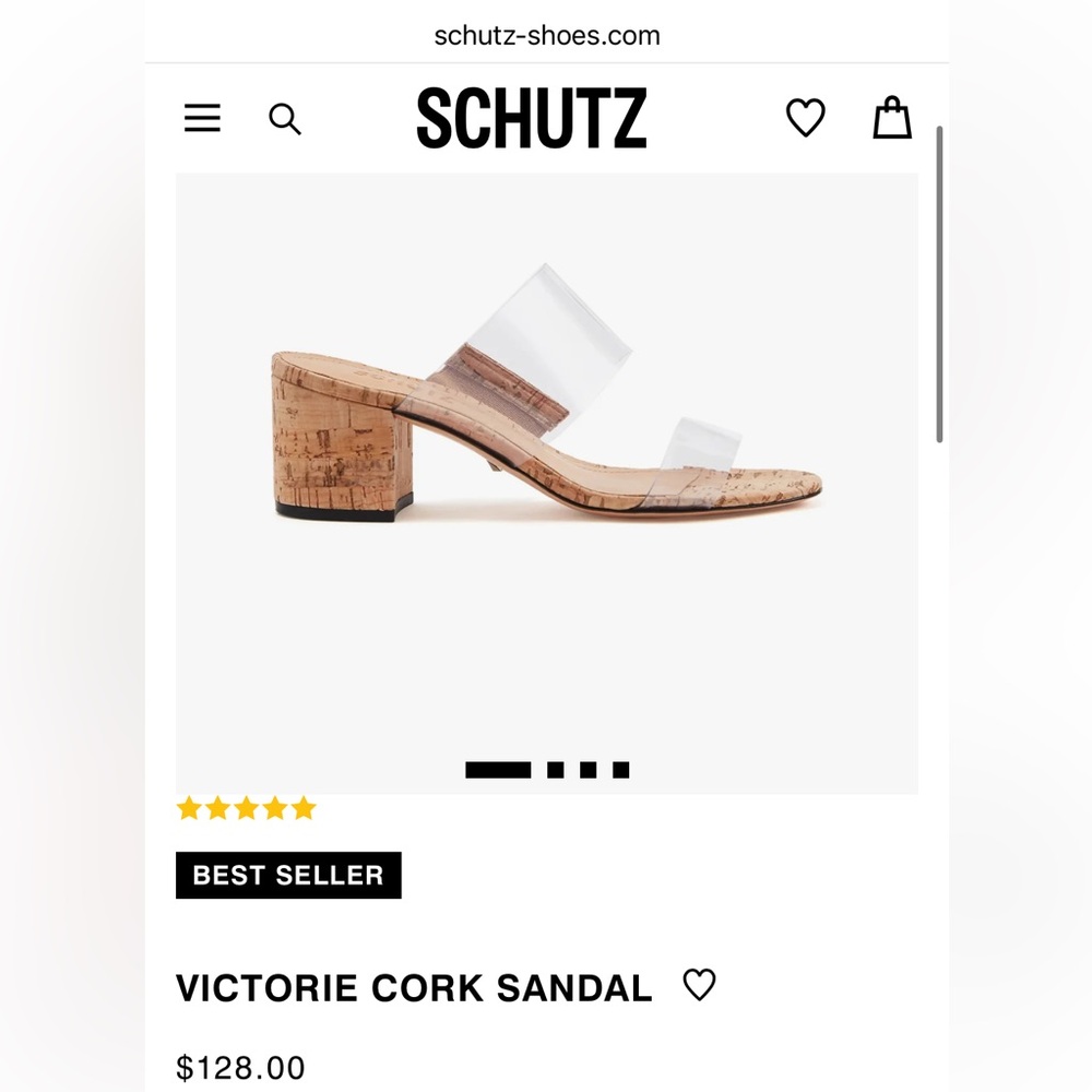 Schutz Clear Cork Heel Women's Sandals